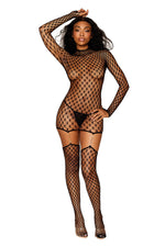 "Bodystocking Garter Dress - One Size - Black DG-0481BLKOS"