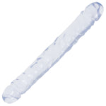 Doc Johnson Crystal Jellies Jr Double Dong 12 Inch - Clear — clear intimate product at Stuffgoodies