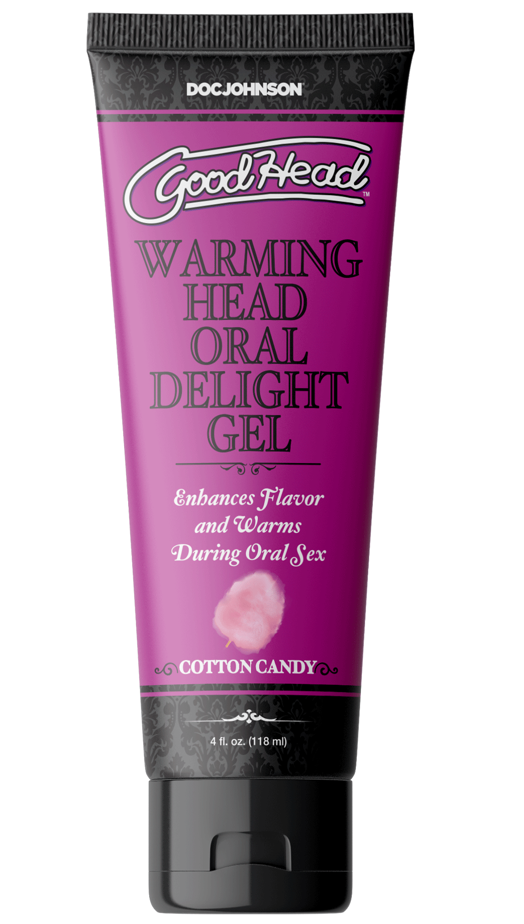 Doc Johnson Goodhead - Warming Head Oral Delight Gel - Cotton Candy - 4 Fl. Oz. — lubricant at Stuffgoodies