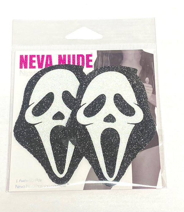 Neva Nude Scream Ghostface Halloween Pasties — intimate product at Stuffgoodies
