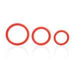 CalExotics Tri-Rings - Red — red cock ring at Stuffgoodies