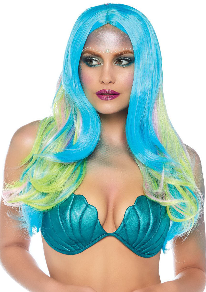 Leg Avenue Mystic Hue Long Wig — green intimate product at Stuffgoodies