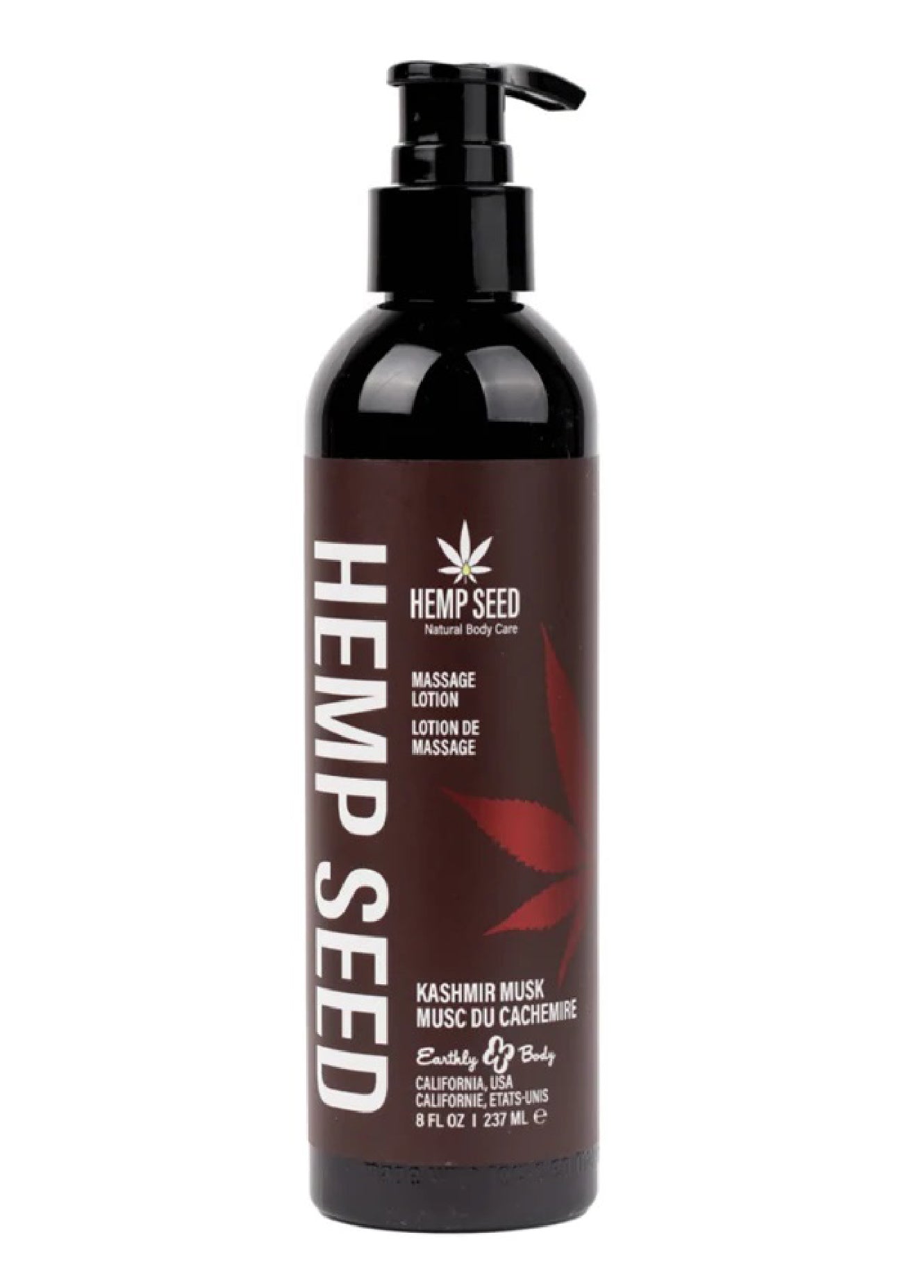 Earthly Body Hemp Seed Massage Lotion - Kashmir Musk 8 Oz — lubricant at Stuffgoodies