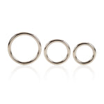 CalExotics Silver Ring 3 Piece Set — cock ring at Stuffgoodies