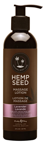 Earthly Body Hemp Seed Massage Lotion - Lavender - 8 Fl. Oz. / 237ml — intimate product at Stuffgoodies