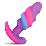 "Unicorn Swirl Silicone Butt Plug - Small CC-AH706-SMALL"