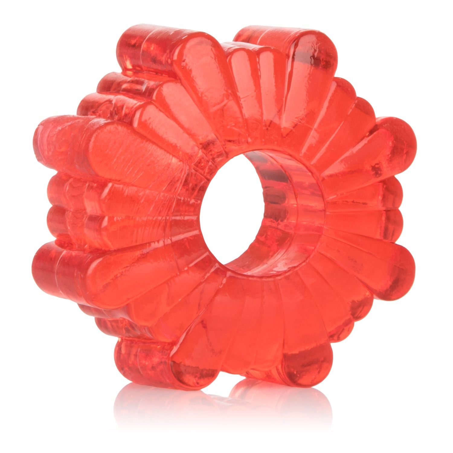 CalExotics Basic Essentials 4 Pack - Red — red cock ring at Stuffgoodies