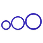 Blush Performance - Vs4 Pure Premium Silicone Cockring Set - Indigo — blue cock ring at Stuffgoodies
