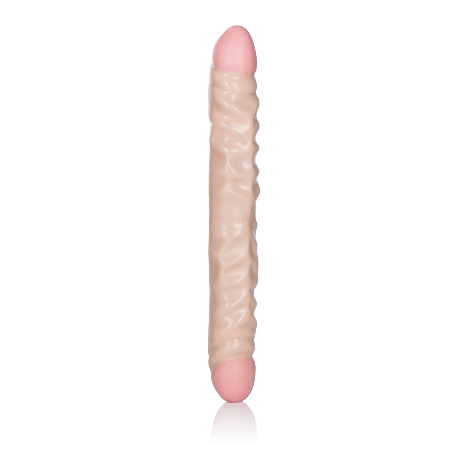 CalExotics Ivory Duo 12 Inches Veined Double Dong — dildo at Stuffgoodies