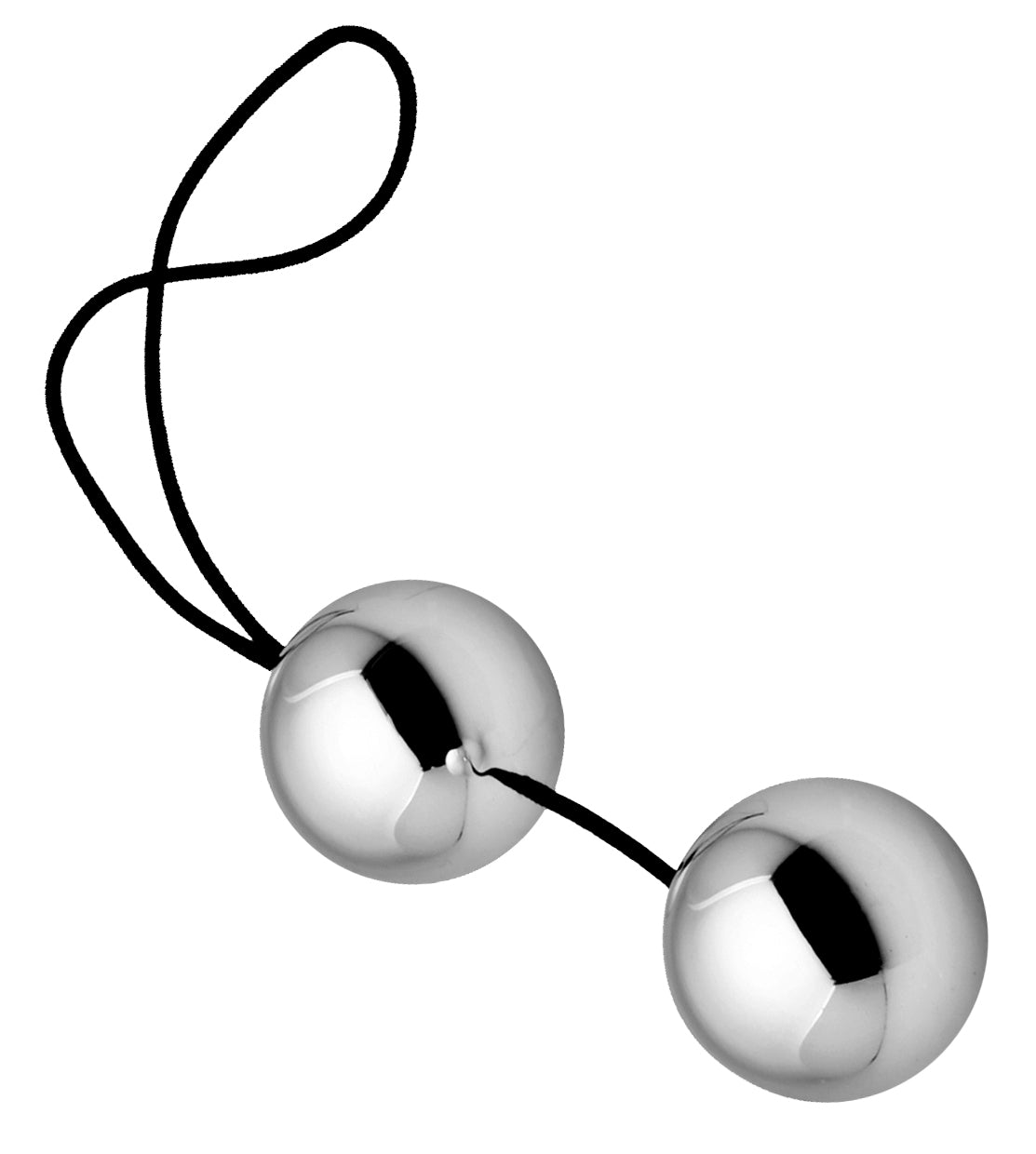 XR Brands Sterling Grey Benwa Balls — silver kegel exerciser at Stuffgoodies