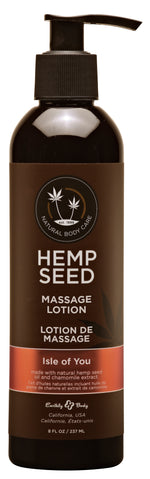 Earthly Body Hemp Seed Massage Lotion - Isle of You - 8 Fl. Oz. / 237ml — intimate product at Stuffgoodies