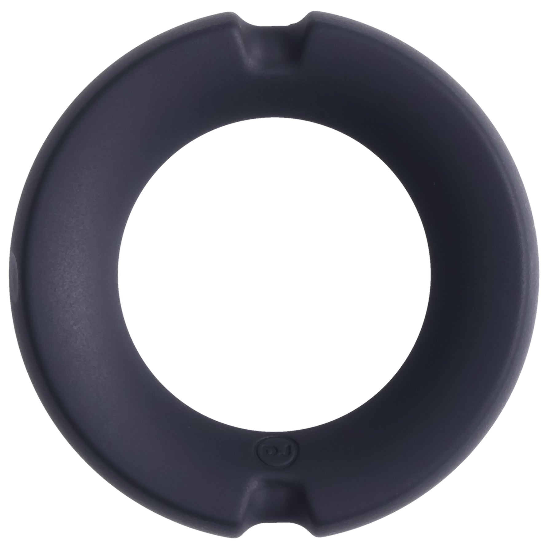 Doc Johnson Merci - the Paradox - Silicone Covered Metal Cock Ring - 45mm - Black — black cock ring at Stuffgoodies