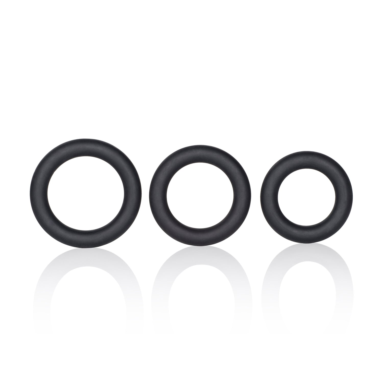 CalExotics Dr. Joel Kaplan Silicone Support Rings - Black — black cock ring at Stuffgoodies