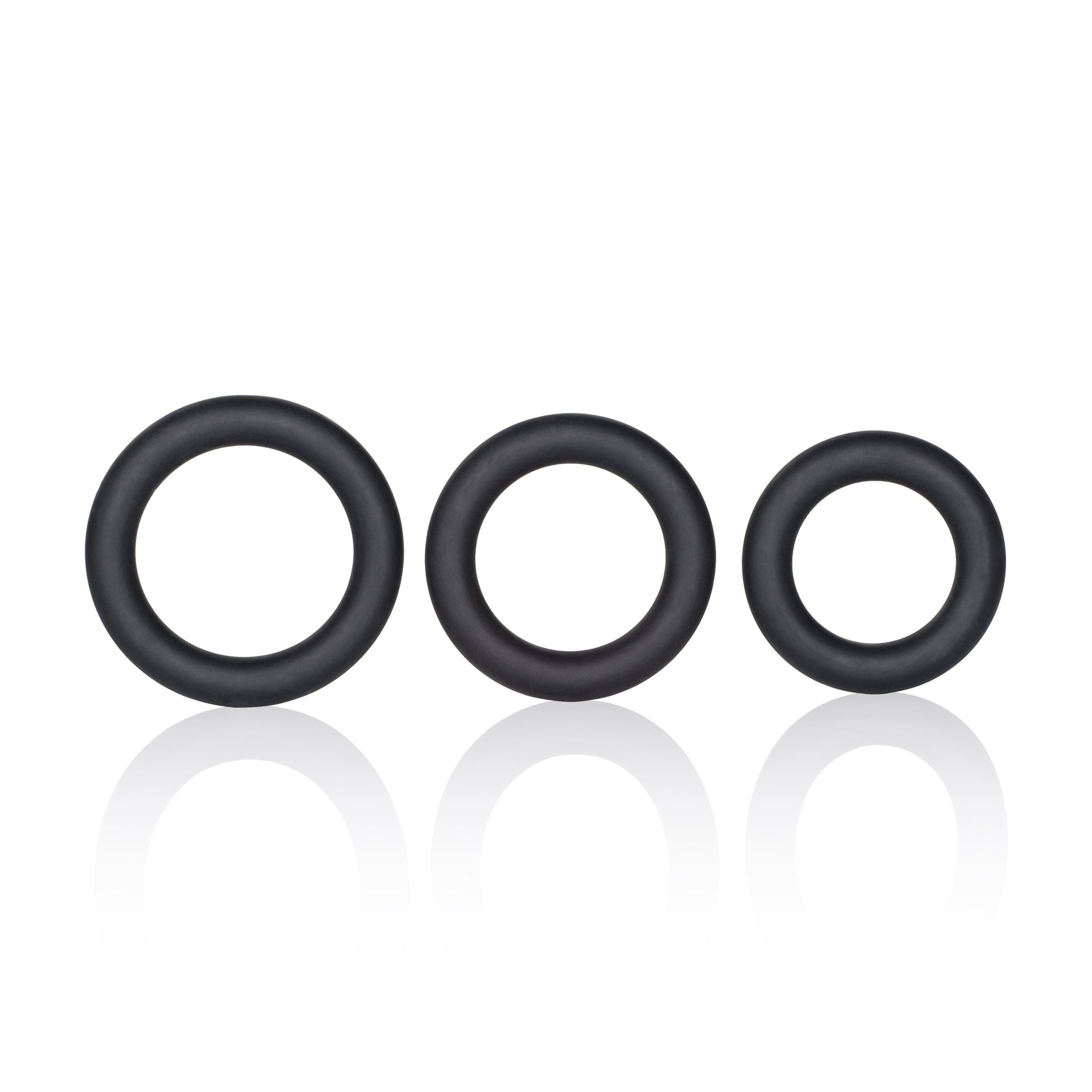 CalExotics Dr. Joel Kaplan Silicone Support Rings - Black — black cock ring at Stuffgoodies
