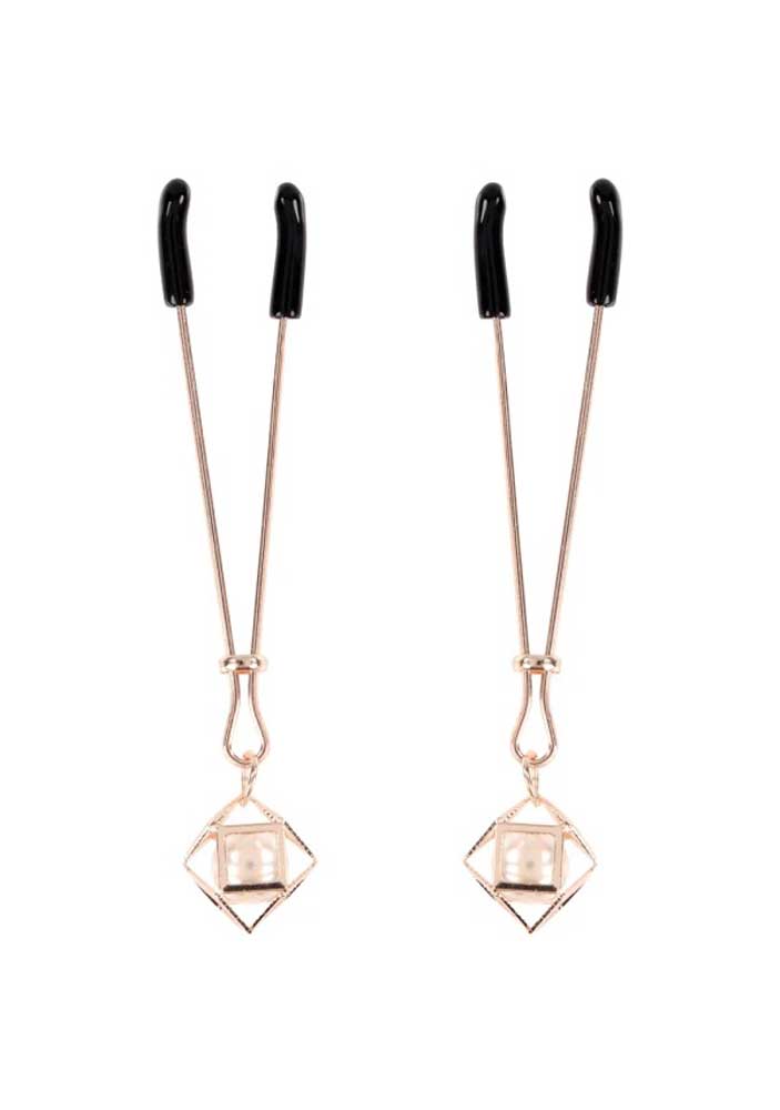 "Brat Pearl Nipple Clips - Rose Gold SS09845"