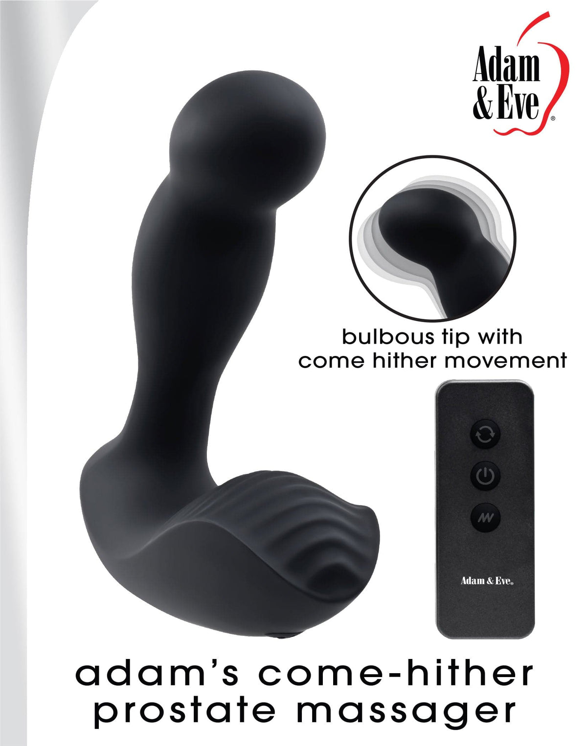 adams come hither prostate massager black