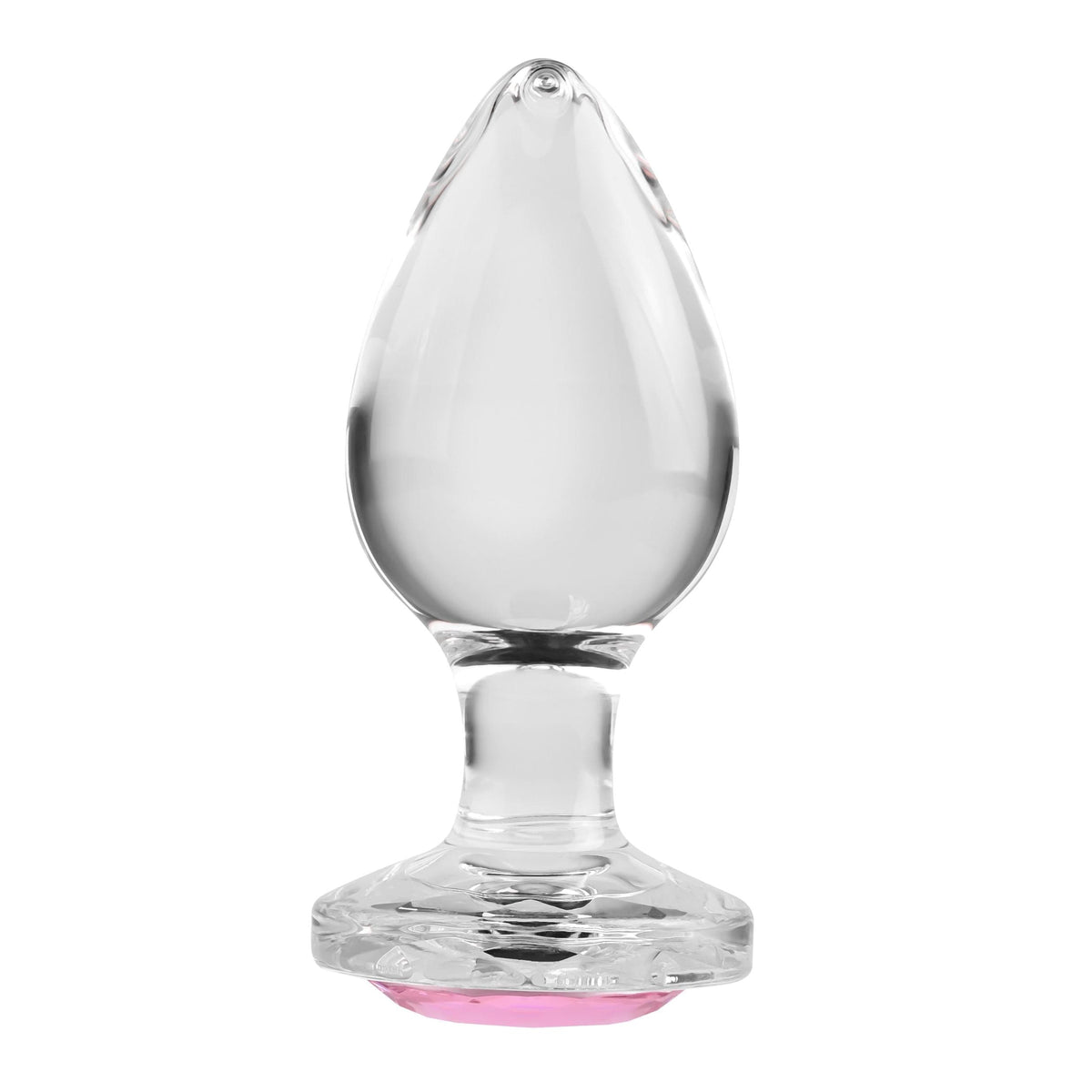 pink gem glass plug small pink