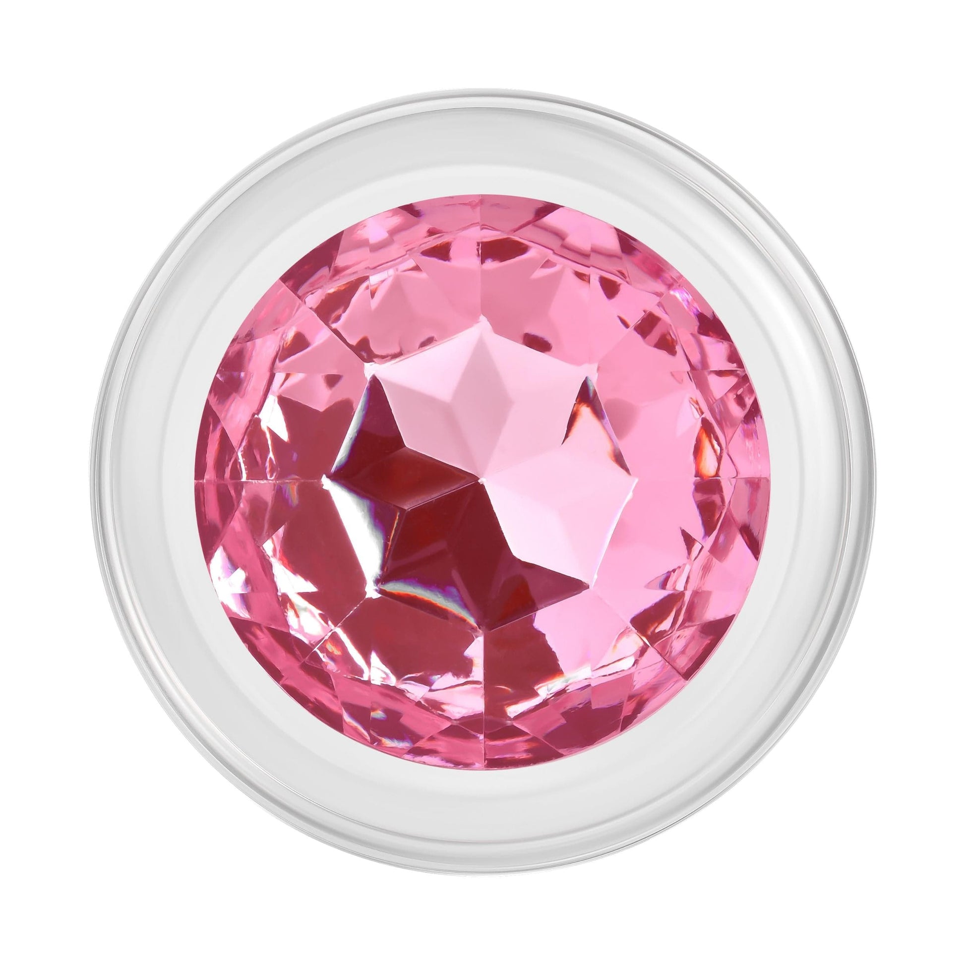 pink gem glass plug medium pink