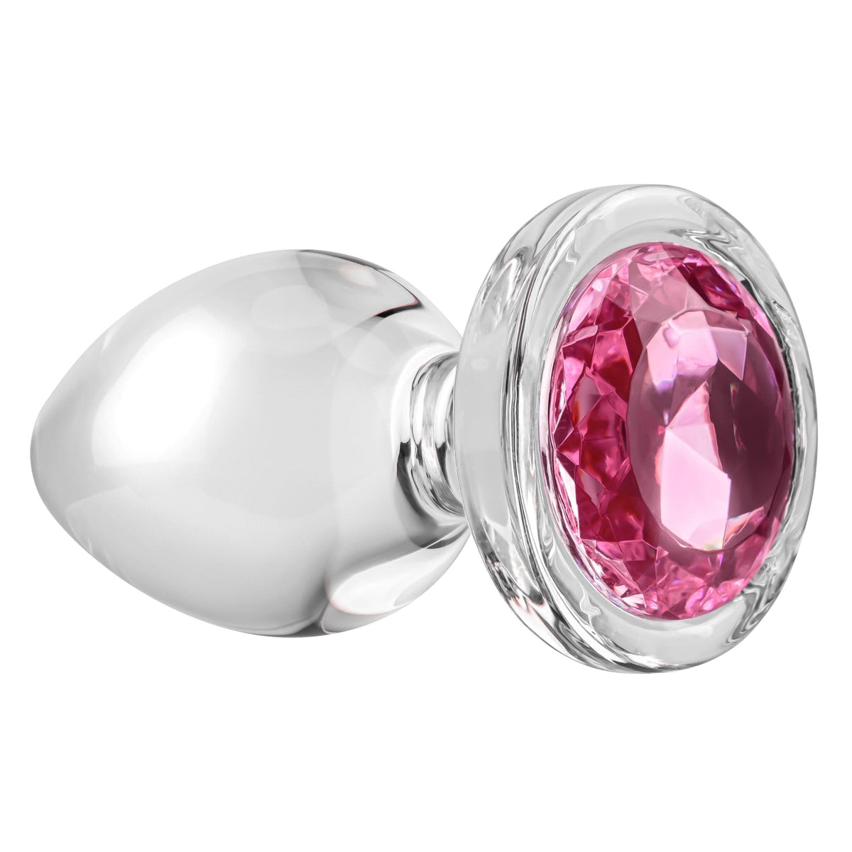 pink gem glass plug large pink