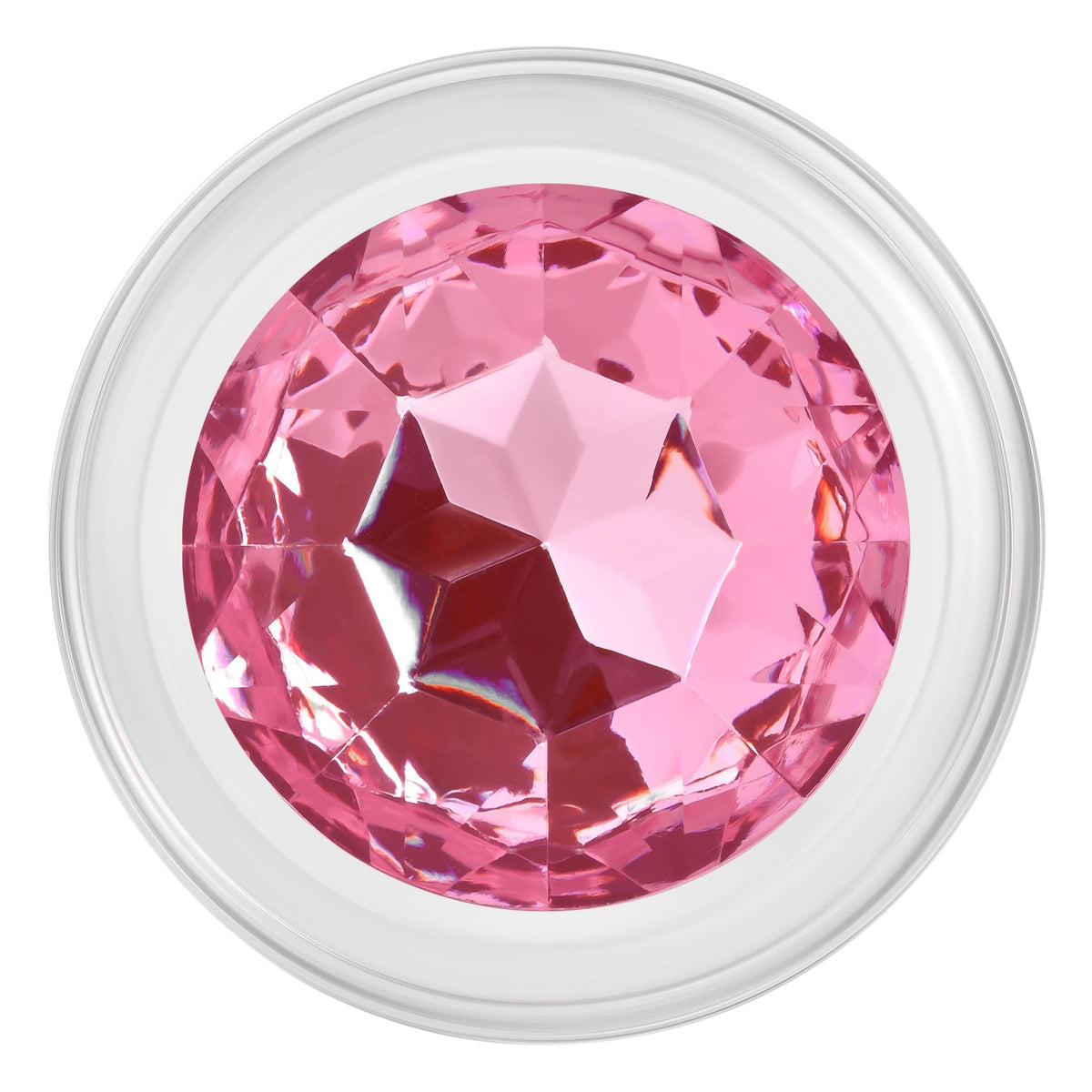 pink gem glass plug large pink