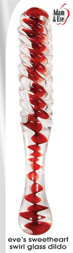 Glass Dildo - Eve's Sweetheart Swirl Glass Dildo