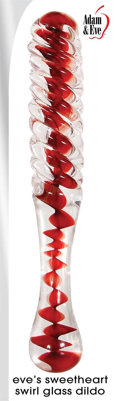 Glass Dildo - Eve's Sweetheart Swirl Glass Dildo