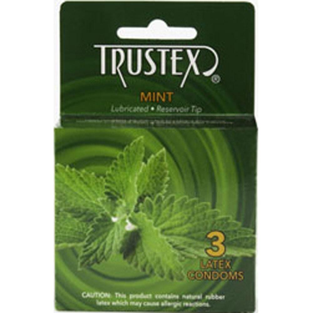 Trustex Flavored Lubricated Condoms - 3 Pack - Mint Default Title