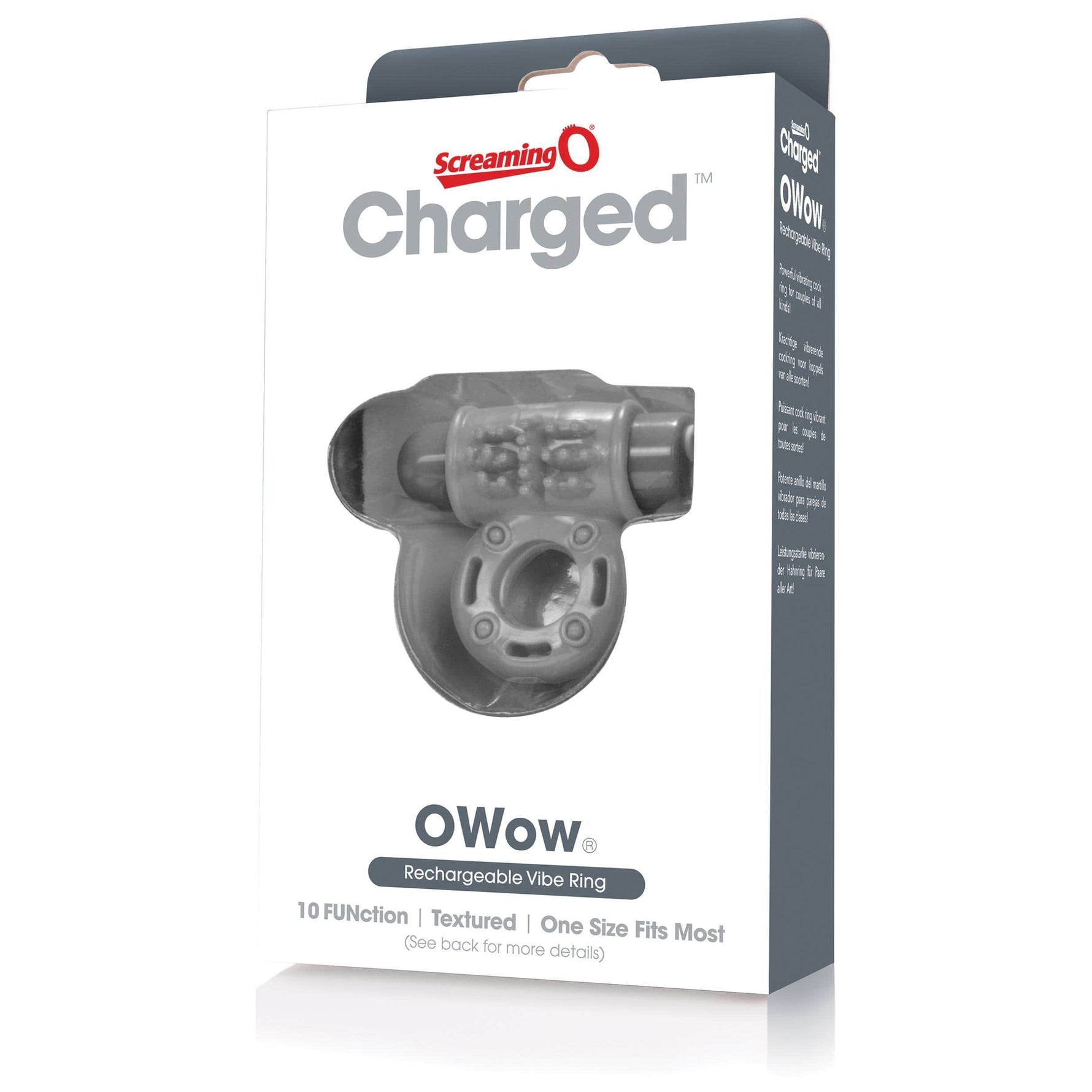 Charged Owow Rechargeable Vibe Ring - Grey Default Title
