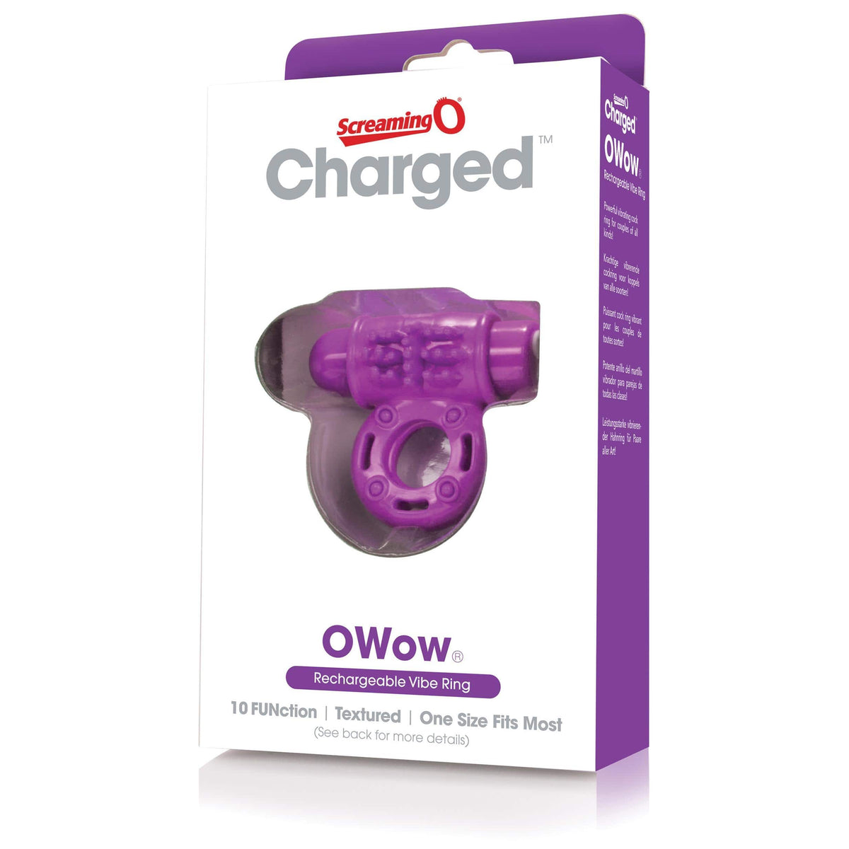 charged owow rechargeable vibe ring purple
