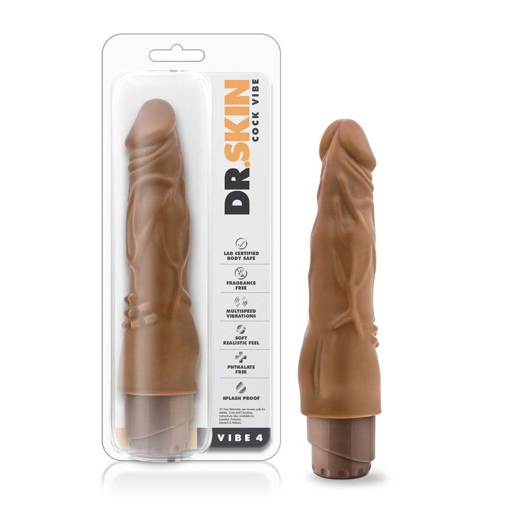 Dr. Skin - Cock Vibe 4 - 8 Inch Vibrating Cock - Mocha Default Title