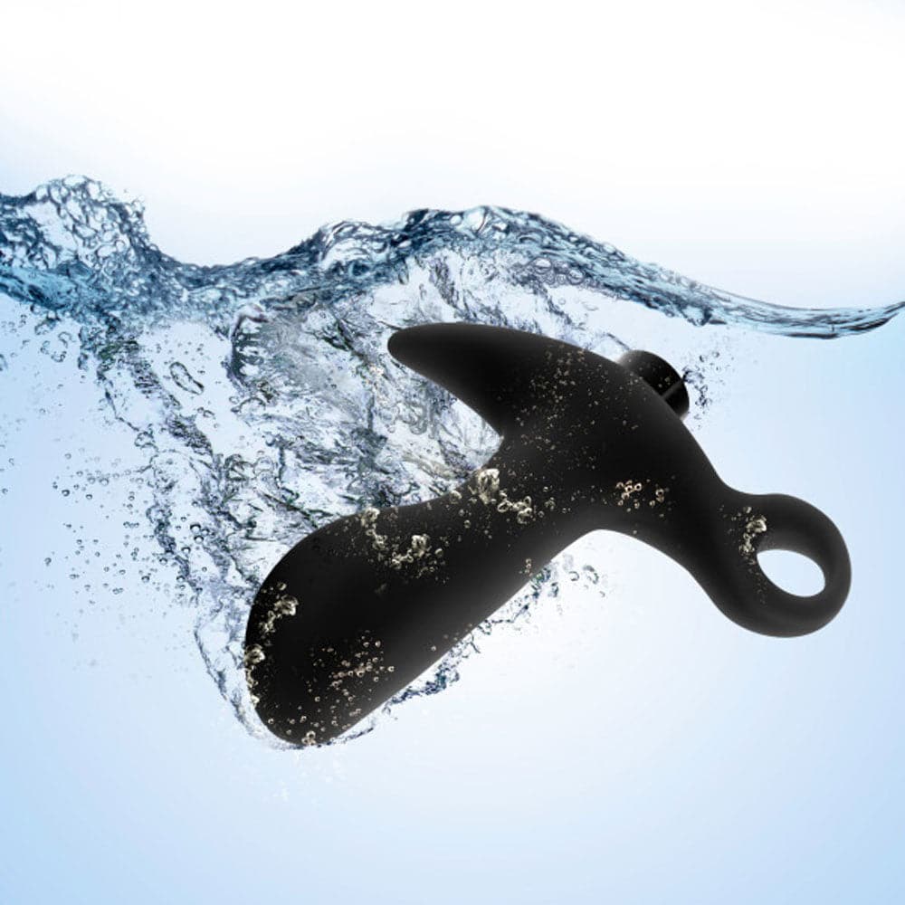 Anal Adventures - Platinum - Silicone Vibrating Prostate Massager 01 - Black