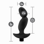 Anal Adventures - Platinum - Silicone Vibrating Prostate Massager 04 -Black