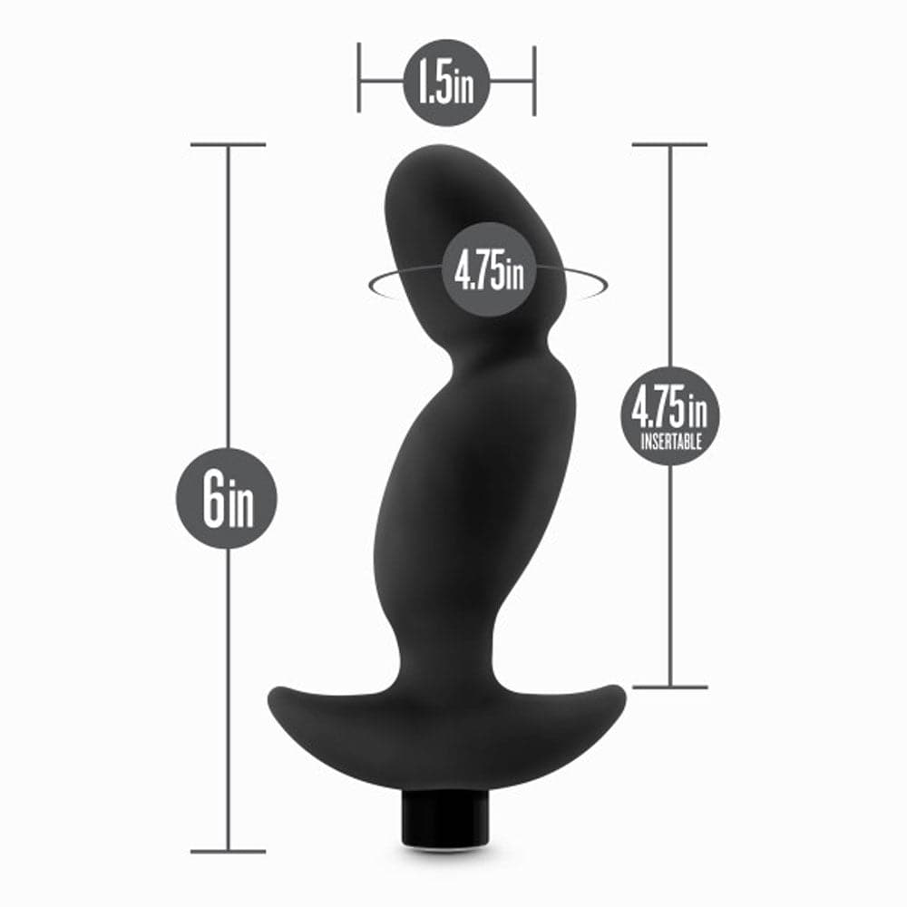 Anal Adventures - Platinum - Silicone Vibrating Prostate Massager 04 -Black