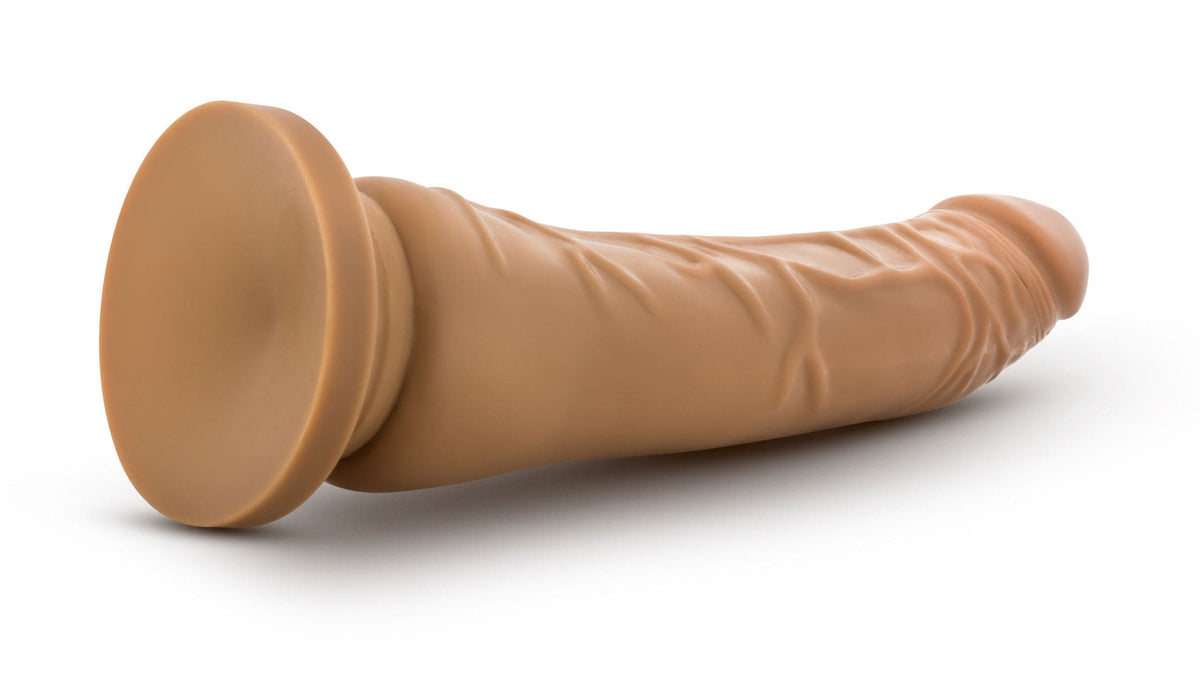 dr skin silicone dr noah 8 inch dong with suction cup mocha