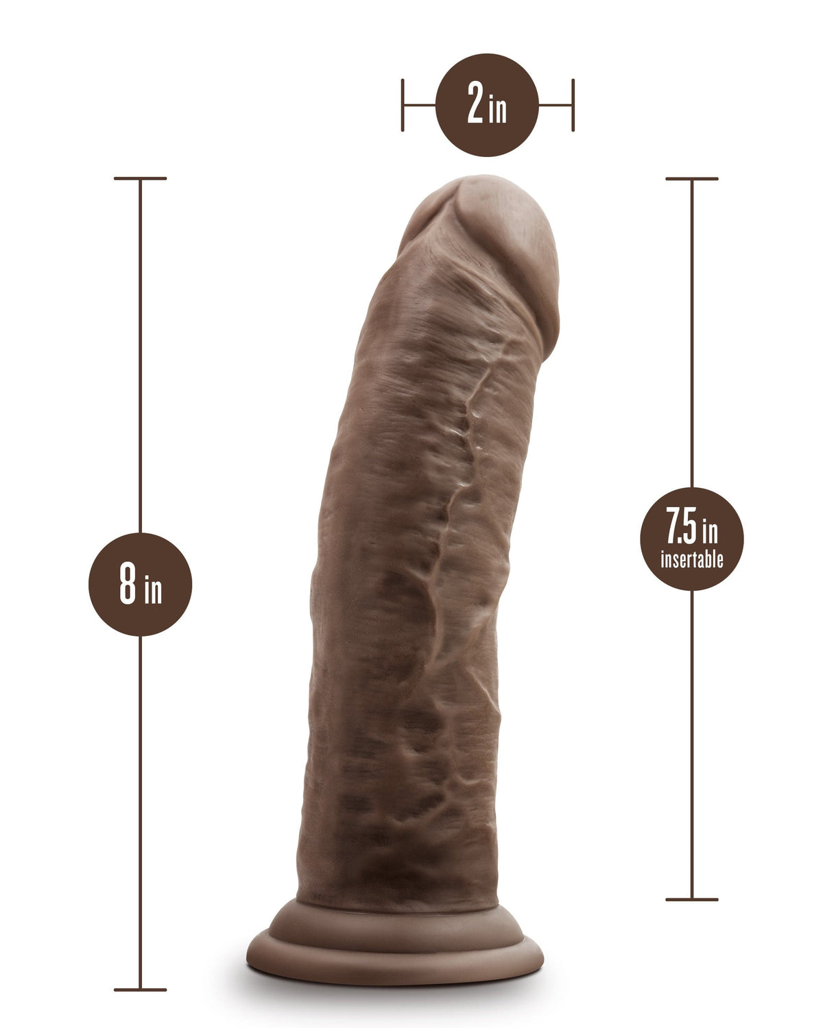 dr skin silicone dr shepherd 8 inch dildo with suction cup chocolate