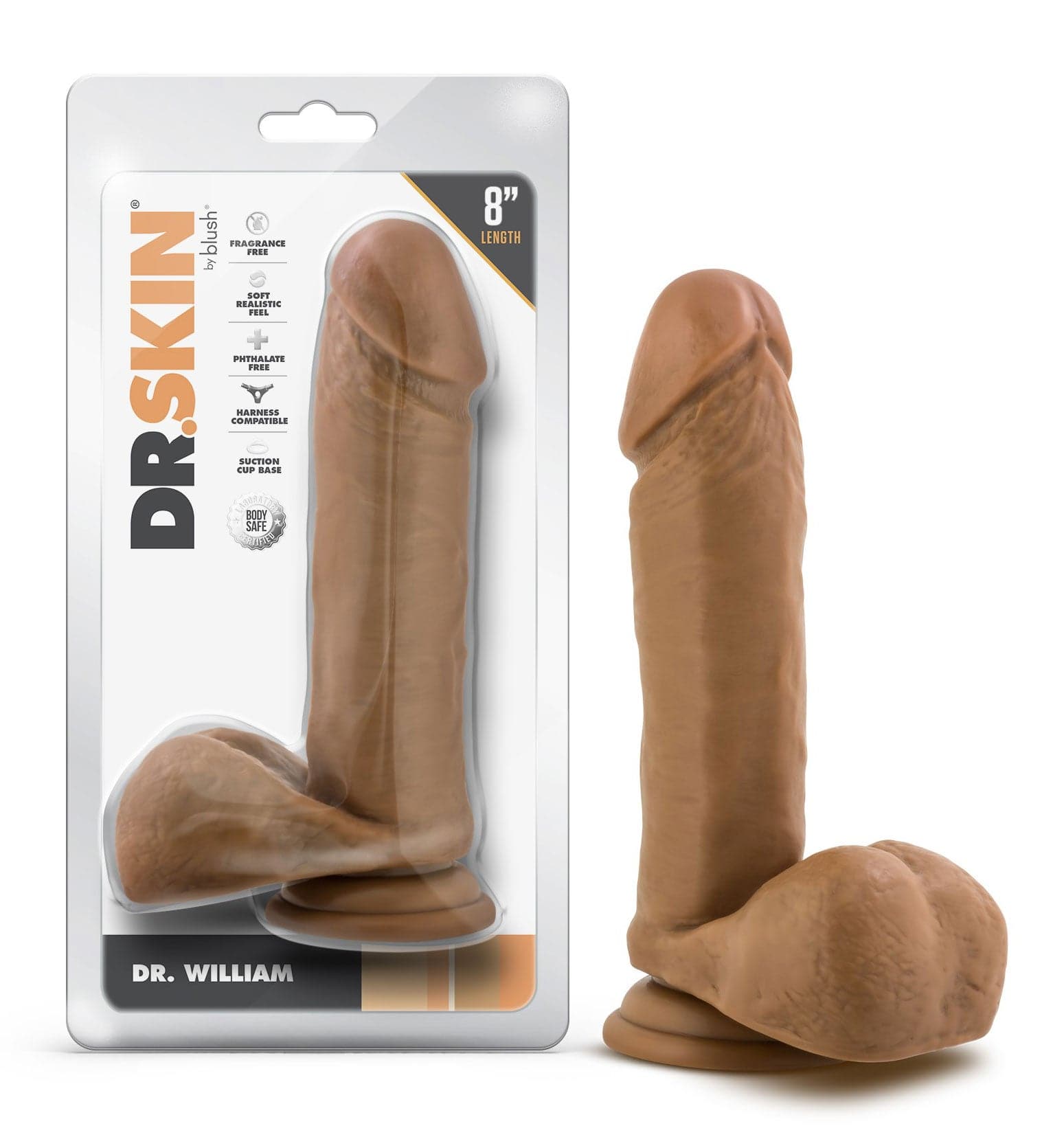 Dr. Skin - Dr. William - 8 Inch Dildo With Balls - Tan Default Title