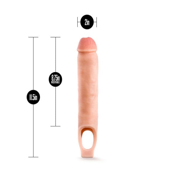 Performance Plus - 11.5 Inch Silicone Cock Sheath Penis Extender - Vanilla Default Title