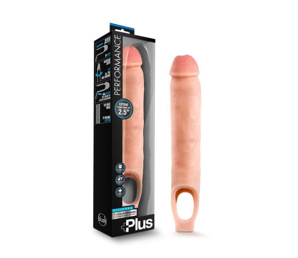 Performance Plus - 11.5 Inch Silicone Cock Sheath Penis Extender - Vanilla