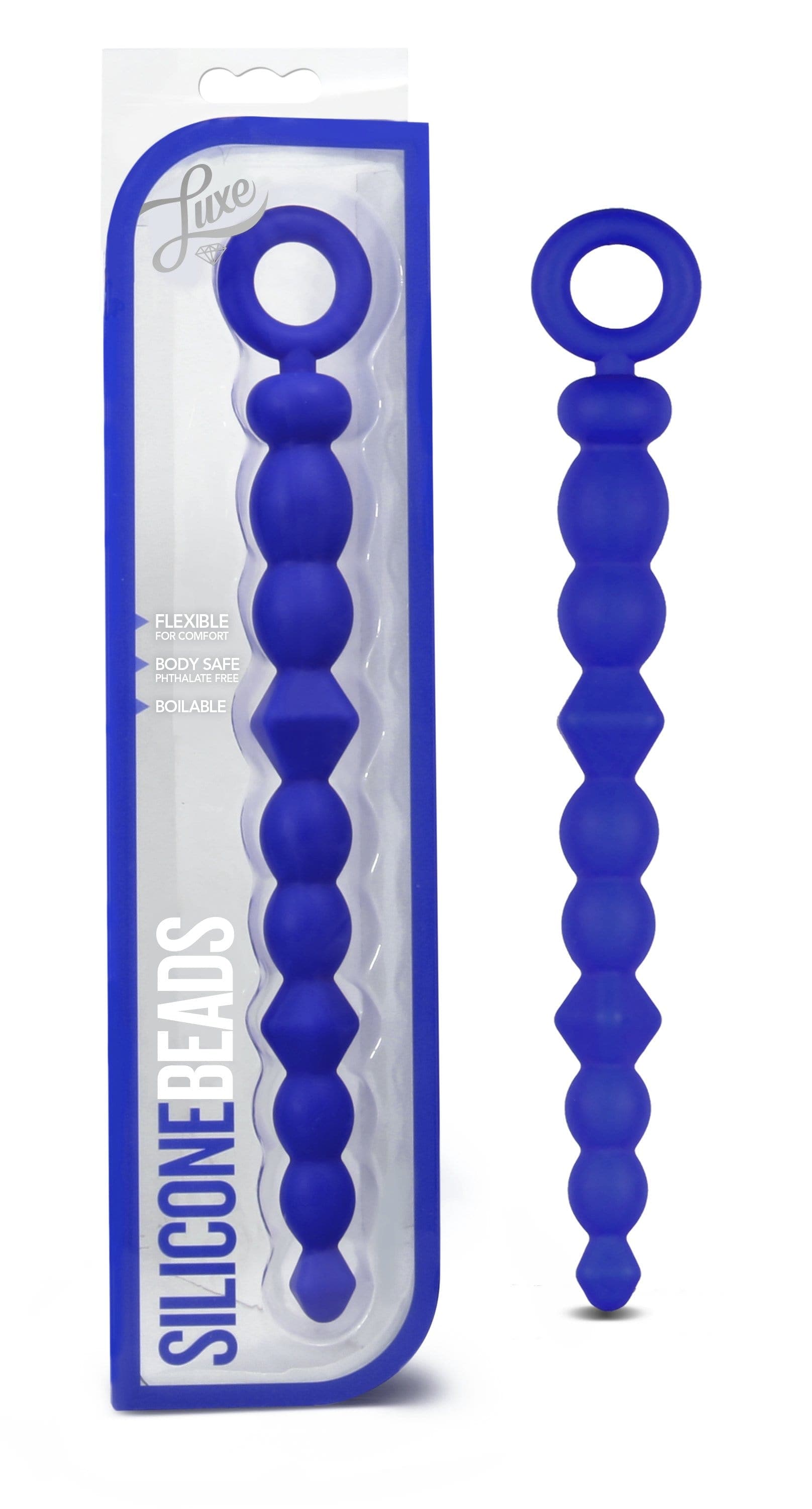 Blush Novelties   luxe silicone beads indigo