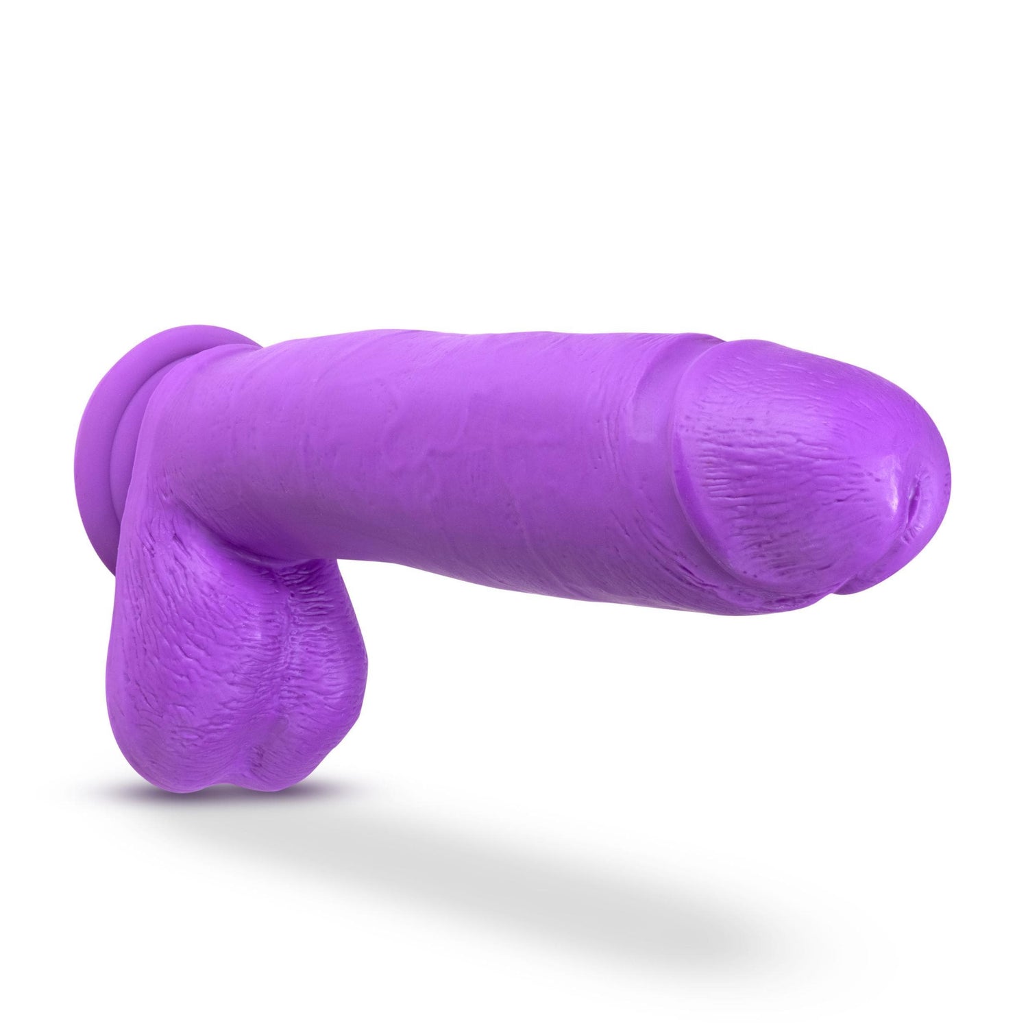 Neo Elite - 10 Inch Silicone Dual Density Cock With Balls - Neon Purple Default Title