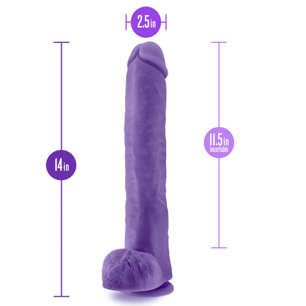au naturel bold daddy 14 inch dildo purple