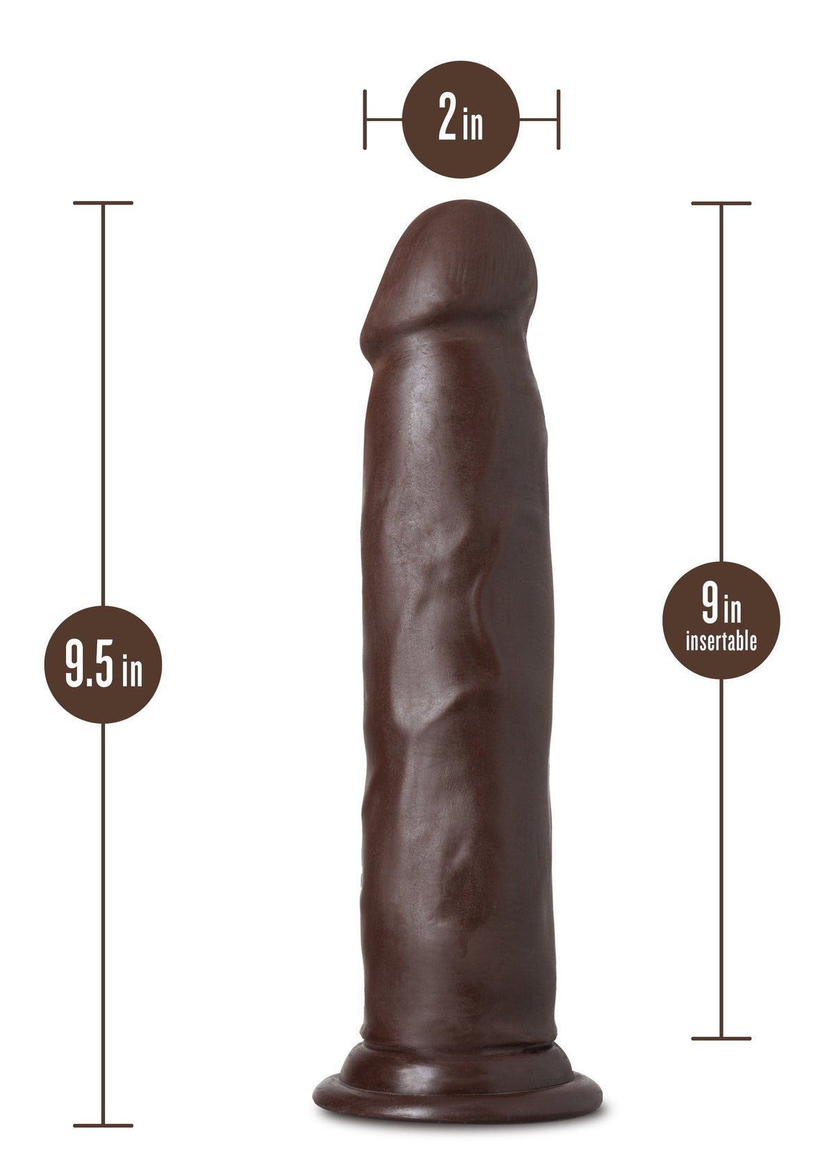 au naturel jackson 9 inch dong chocolate