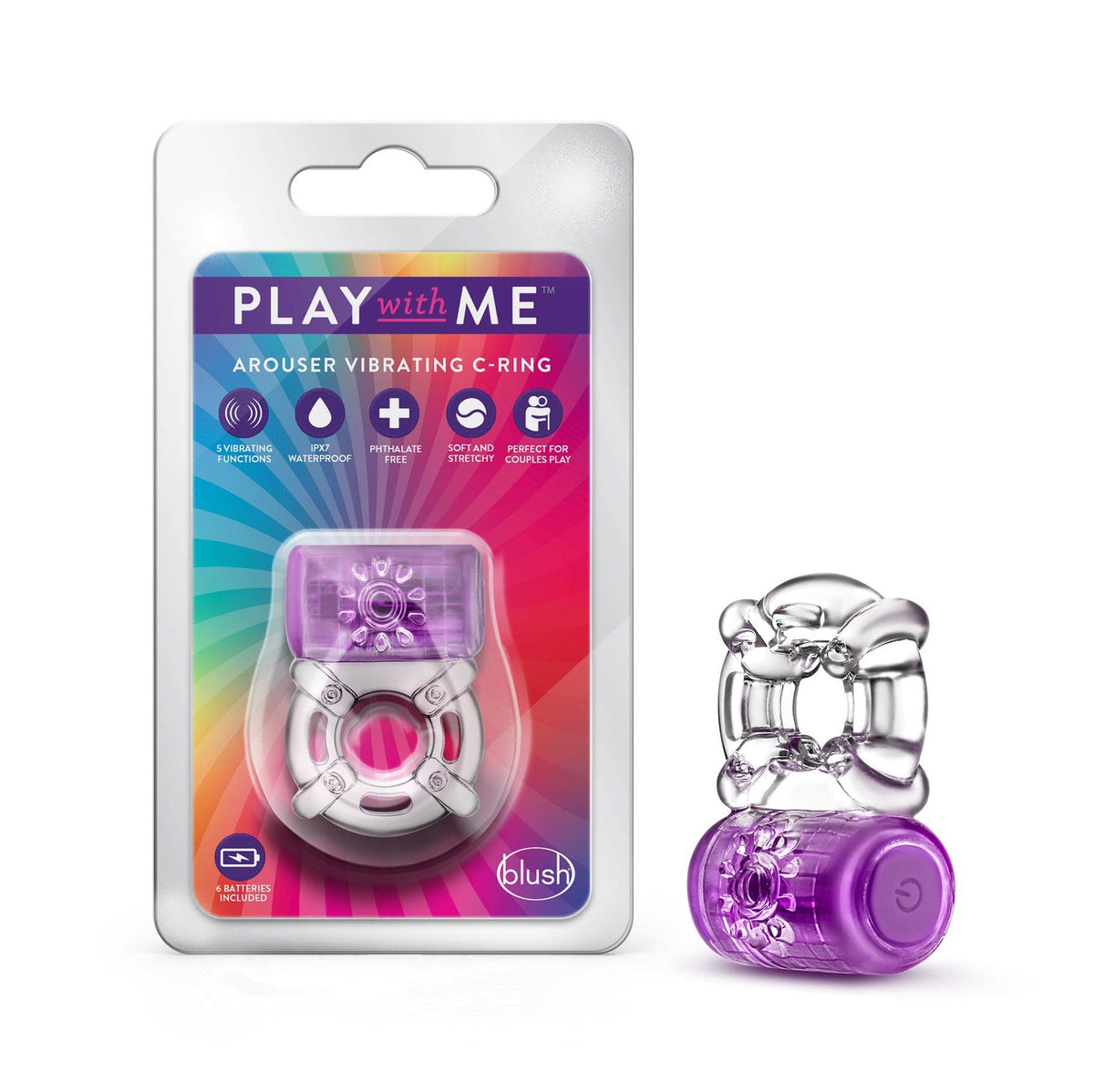 play with me one night stand vibrating c ring purple