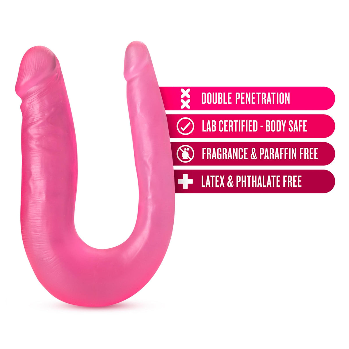b yours sweet double dildo pink
