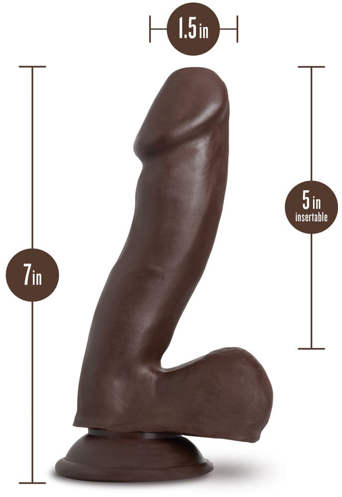 au naturel troy 6 inch dildo chocolate