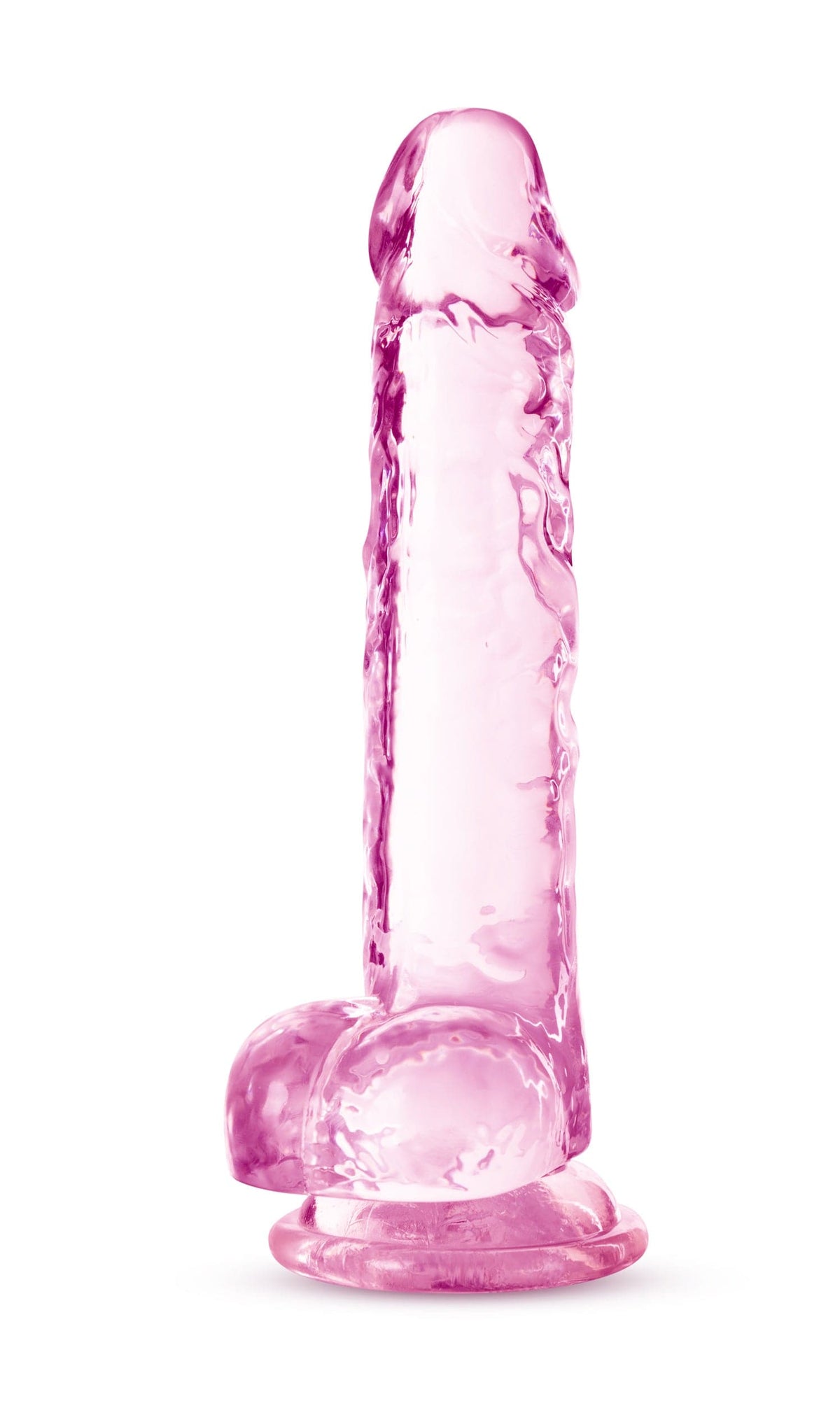 naturally yours 7 inch crystalline dildo rose