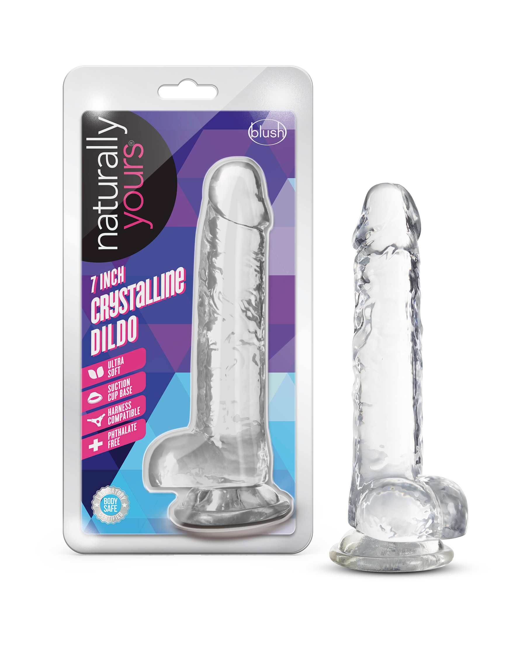 Naturally Yours - 7 Inch Crystalline Dildo - Diamond Default Title