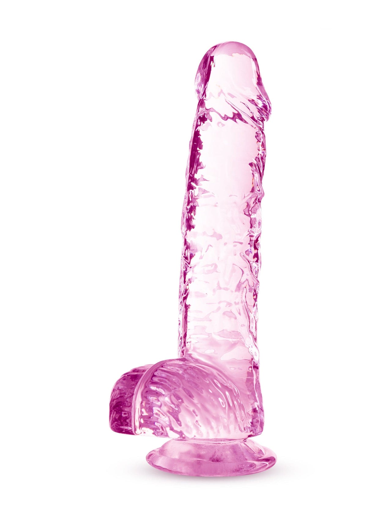 naturally yours 6 inch crystalline dildo rose