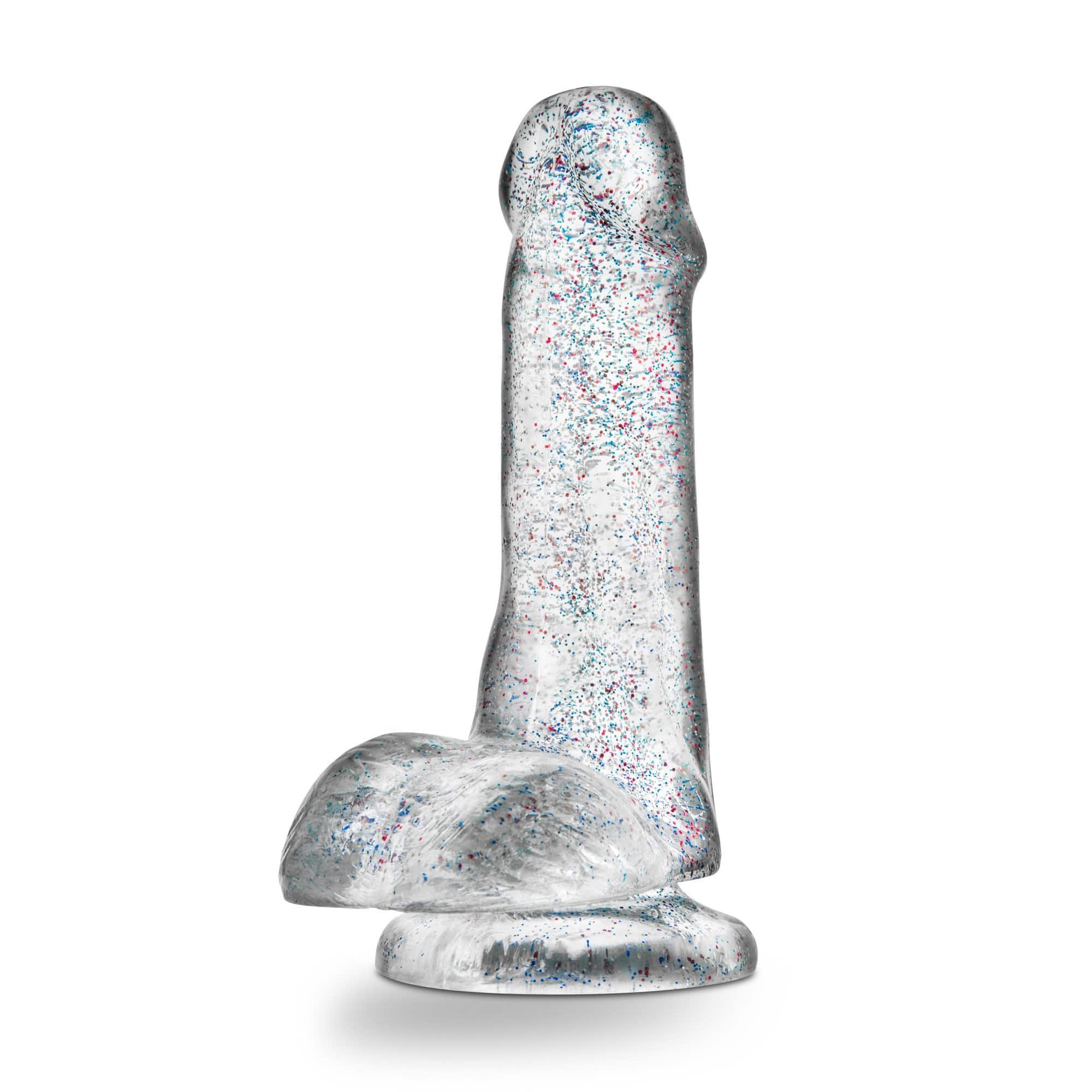 Blush Novelties   naturally yours 6 inch glitter cock sparkling clear