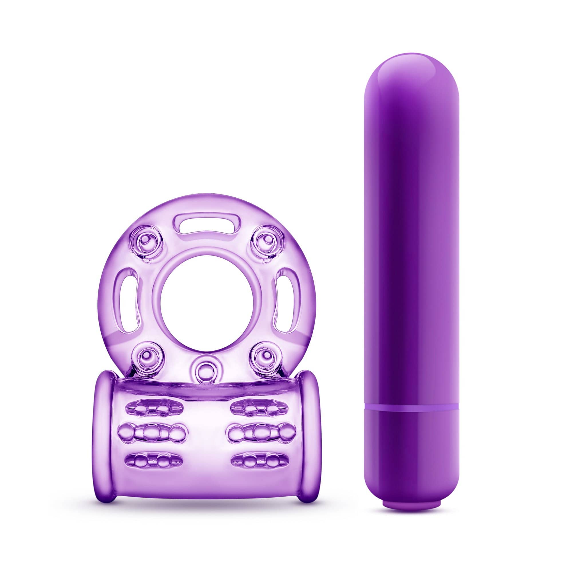 Blush Novelties   play with me couples play vibrating cock ring purple